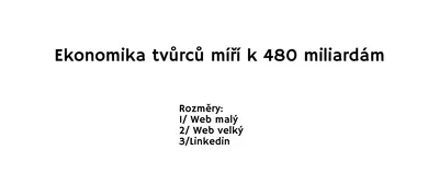 Ekonomika tvůrců míří k 480 miliardám